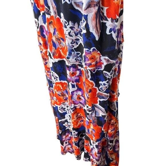 Jones Studio Maxi Floral Sleeveless Chiffon Long Flowy Lined Dress Womens 16W - Picture 8 of 16